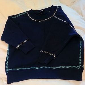 Navy sticker sweater